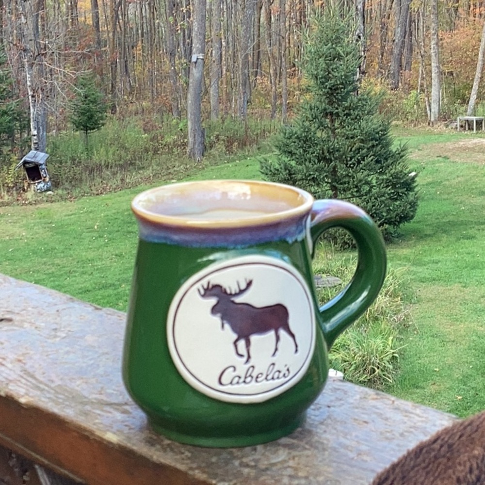🫎  POTTERY MUG Cabela’s  World's Foremost Outfitter Ergonomically Correct NWOT